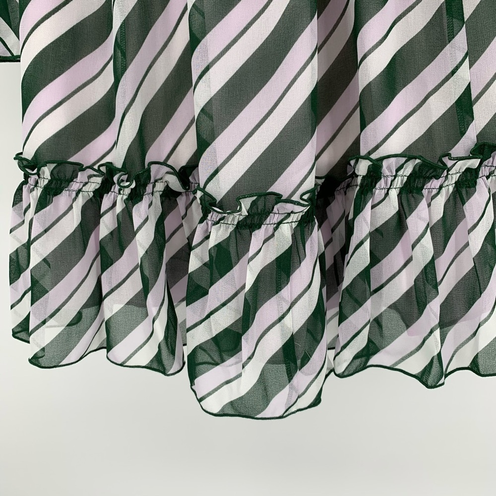 DVF Diane von Furstenberg Harlene Stripe Lavender fog green dress new Small 4 6 - Picture 5 of 8